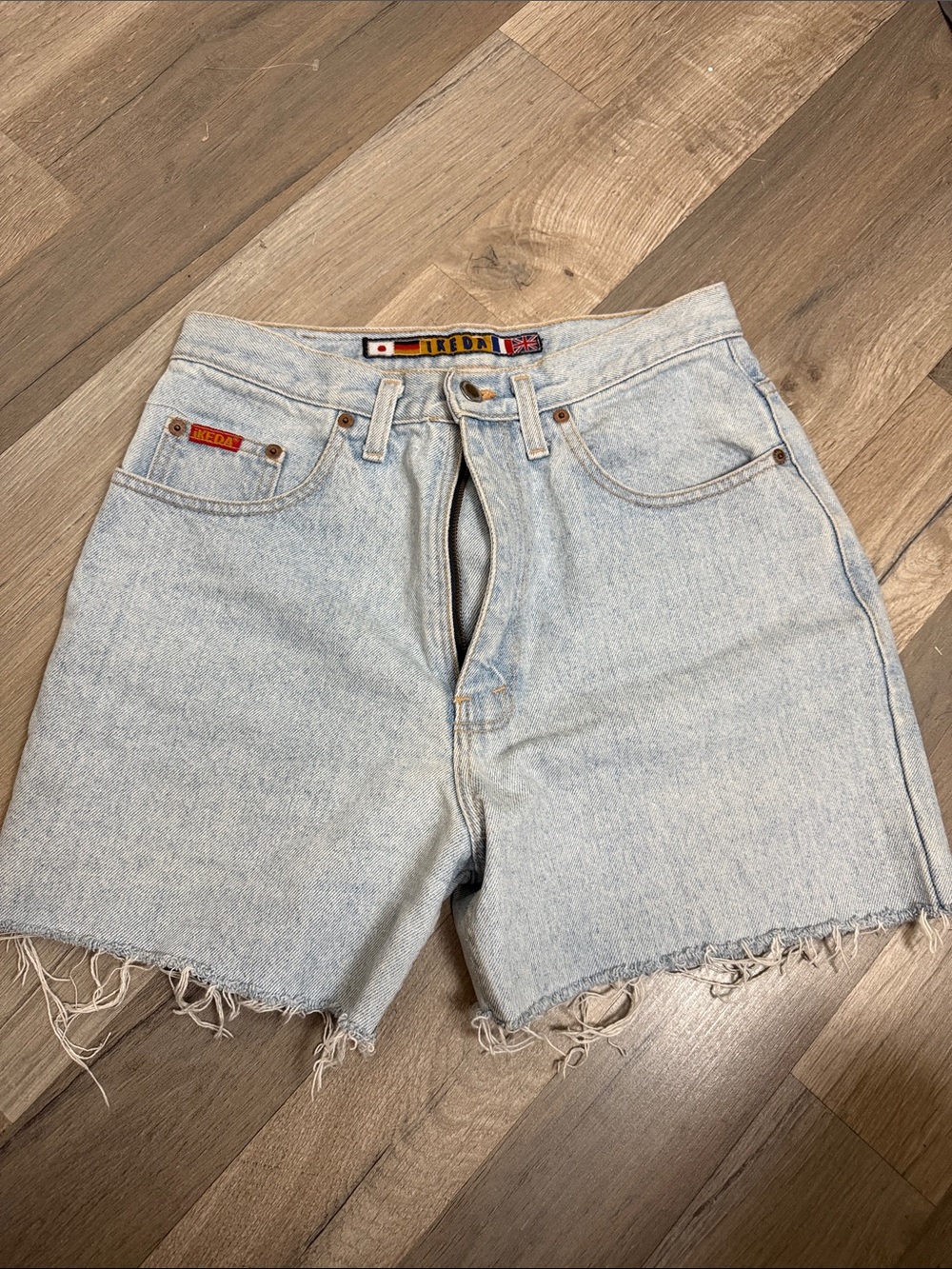 Vintage Ikeda Wash Denim Cutoff Shorts size 30